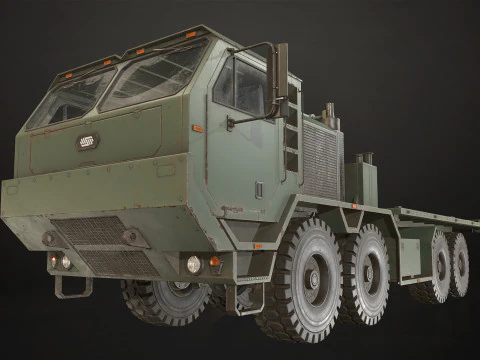 Heavy Military Truck V1 - Flatbed 3D Model