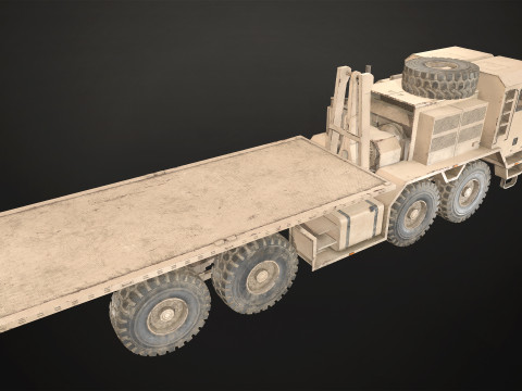Heavy Military Truck V1 - Flatbed 3D Model