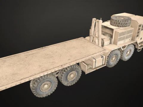 Heavy Military Truck V1 - Flatbed 3D Model