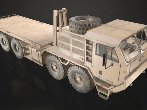 Heavy Military Truck V1 - Flatbed 3D Model