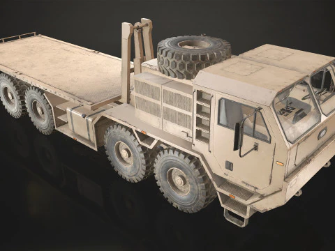 Heavy Military Truck V1 - Flatbed 3D Model