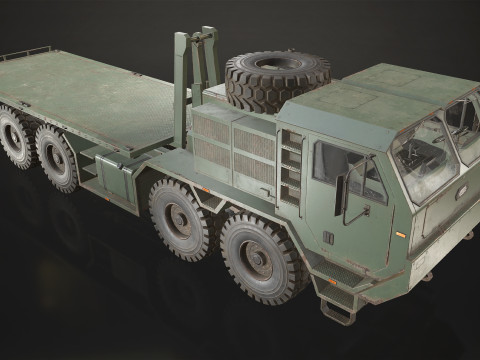 Heavy Military Truck V1 - Flatbed 3D Model