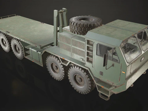Heavy Military Truck V1 - Flatbed 3D Model