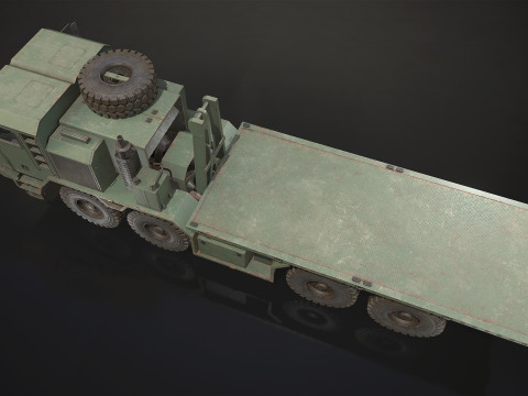 Heavy Military Truck V1 - Flatbed 3D Model