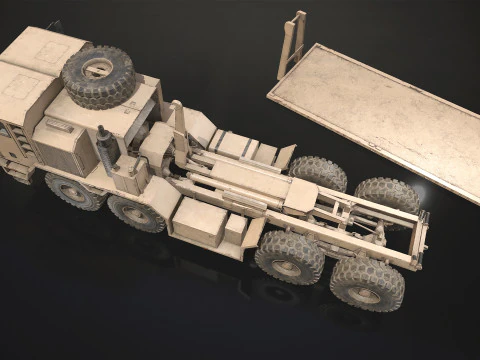 Heavy Military Truck V1 - Flatbed 3D Model