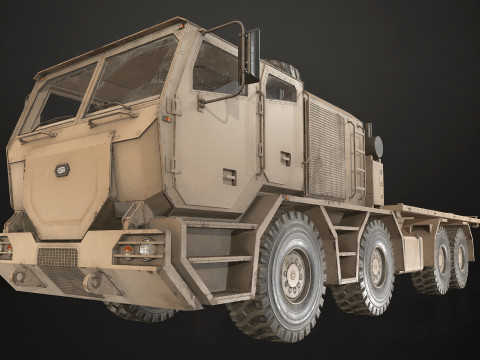 Heavy Military Truck V2 - Flatbed 3D Модель
