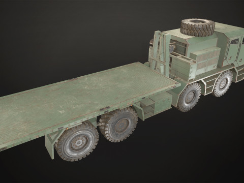Heavy Military Truck V2 - Flatbed 3D Модель