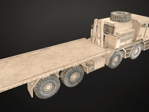 Heavy Military Truck V2 - Flatbed 3D Модель