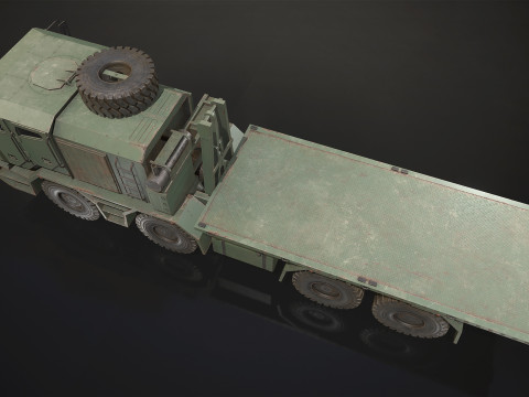 Heavy Military Truck V2 - Flatbed 3D Модель