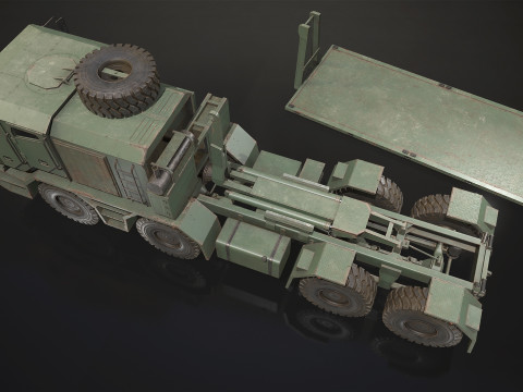 Heavy Military Truck V2 - Flatbed 3D Модель