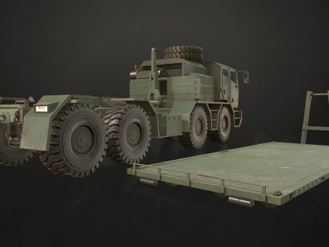 Heavy Military Truck V2 - Flatbed 3D Модель