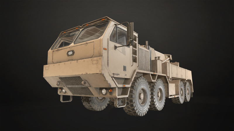 Heavy Military Truck V1 - Wrecker Modello 3D .c4d .max .obj .3ds .fbx .stl .blend