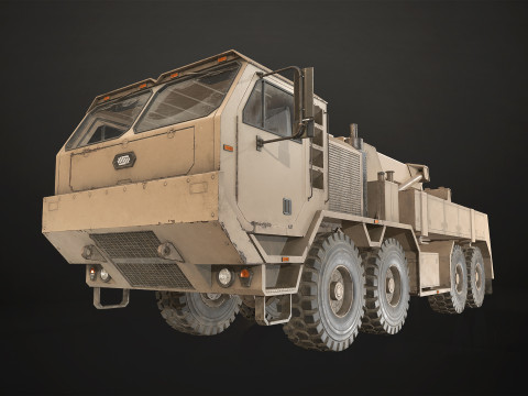 Heavy Military Truck V1 - Wrecker Modello 3D