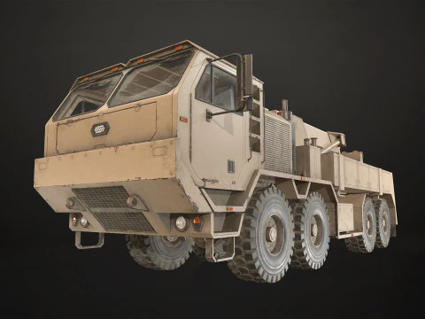 Тяжелый военный грузовик V1 - Эвакуатор 3D Модель