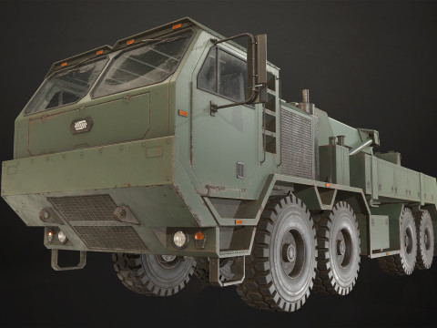 Heavy Military Truck V1 - Wrecker Modello 3D