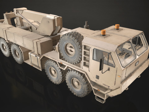 Heavy Military Truck V1 - Wrecker Modello 3D