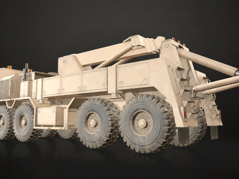 Heavy Military Truck V1 - Wrecker Modello 3D