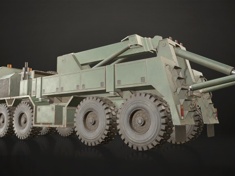 Heavy Military Truck V1 - Wrecker Modello 3D