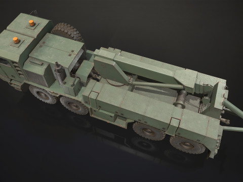 Heavy Military Truck V1 - Wrecker Modello 3D