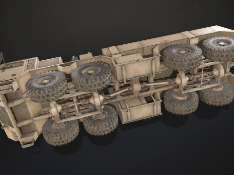 Heavy Military Truck V1 - Wrecker Modello 3D