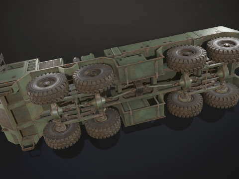 Heavy Military Truck V1 - Wrecker Modello 3D