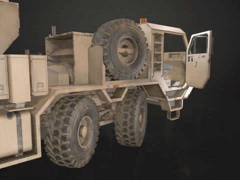 Heavy Military Truck V1 - Wrecker Modello 3D