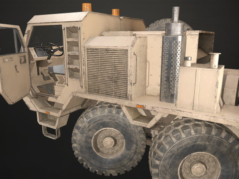 Heavy Military Truck V1 - Wrecker Modello 3D