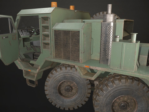 Heavy Military Truck V1 - Wrecker Modello 3D