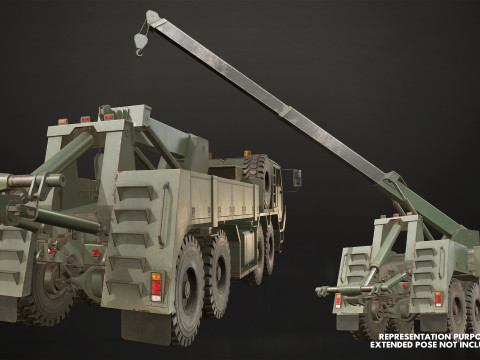 Heavy Military Truck V1 - Wrecker Modello 3D