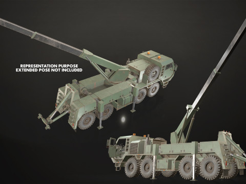 Heavy Military Truck V1 - Wrecker Modello 3D