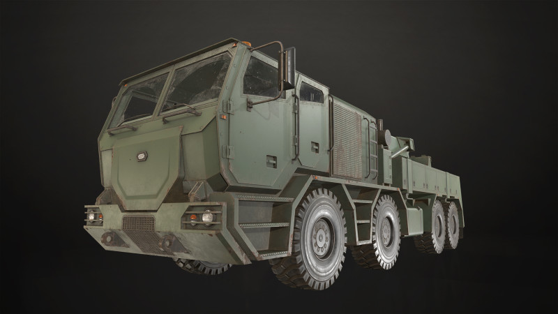 Heavy Military Truck V2 - Wrecker Model 3D .c4d .max .obj .3ds .fbx .stl .blend