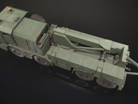 Heavy Military Truck V2 - Wrecker Model 3D