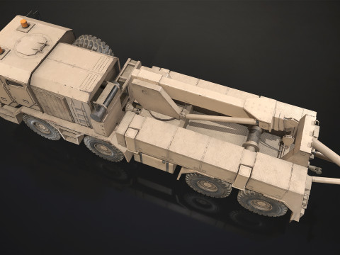 Heavy Military Truck V2 - Wrecker Model 3D