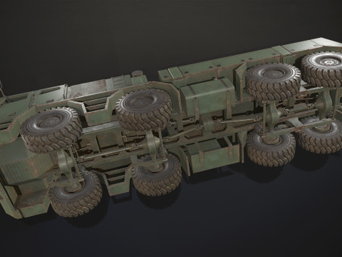 Heavy Military Truck V2 - Wrecker Model 3D