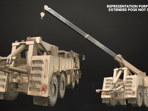 Heavy Military Truck V2 - Wrecker Model 3D