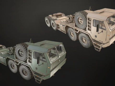 Heavy Military Truck V1 - Pack 1 3D Model