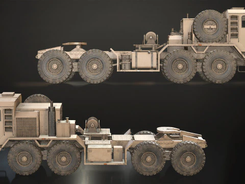 Heavy Military Truck V1 - Pack 1 3D Model