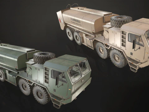 Heavy Military Truck V1 - Pack 1 3D Model