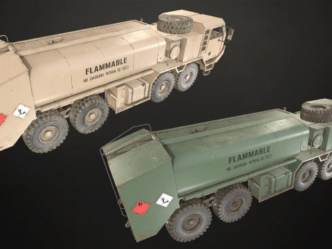 Heavy Military Truck V1 - Pack 1 3D Model