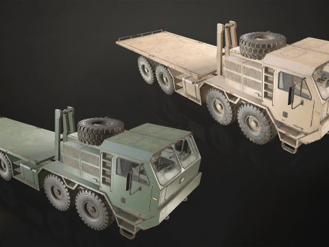 Heavy Military Truck V1 - Pack 1 3D Model