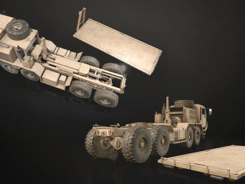 Heavy Military Truck V1 - Pack 1 3D Model