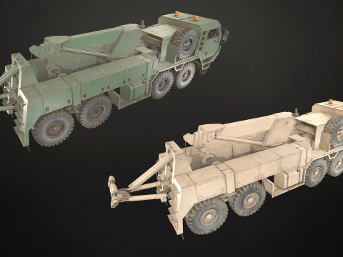 Heavy Military Truck V1 - Pack 1 3D Model