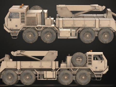Heavy Military Truck V1 - Pack 1 3D Модель