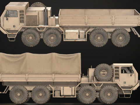 Heavy Military Truck V1 - Pack 1 3D Model