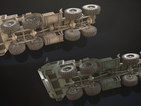 Heavy Military Truck V1 - Pack 1 3D Модель
