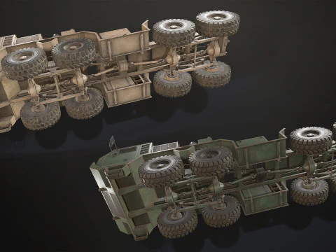 Heavy Military Truck V1 - Pack 1 3D Model
