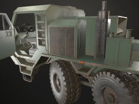 Heavy Military Truck V1 - Pack 1 3D Model