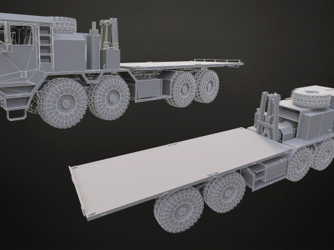 Heavy Military Truck V1 - Pack 1 3D Модель