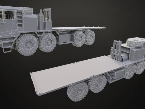 Heavy Military Truck V1 - Pack 1 3D Model