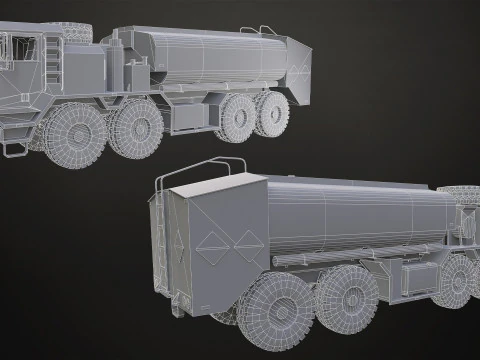 Heavy Military Truck V1 - Pack 1 3D Model